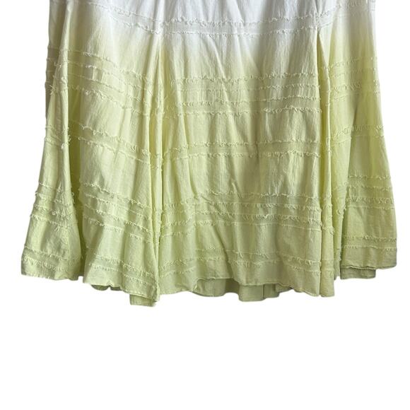 Ruby Rd Maxi Skirt Women 24W Yellow‎ Gradient Tier Boho Chic Cowgirl Western Y2K - Picture 9 of 12